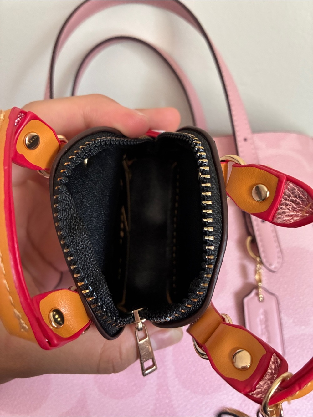 Mini Multicolor Monogram Charm Bag Keychain - Picture 3 of 6